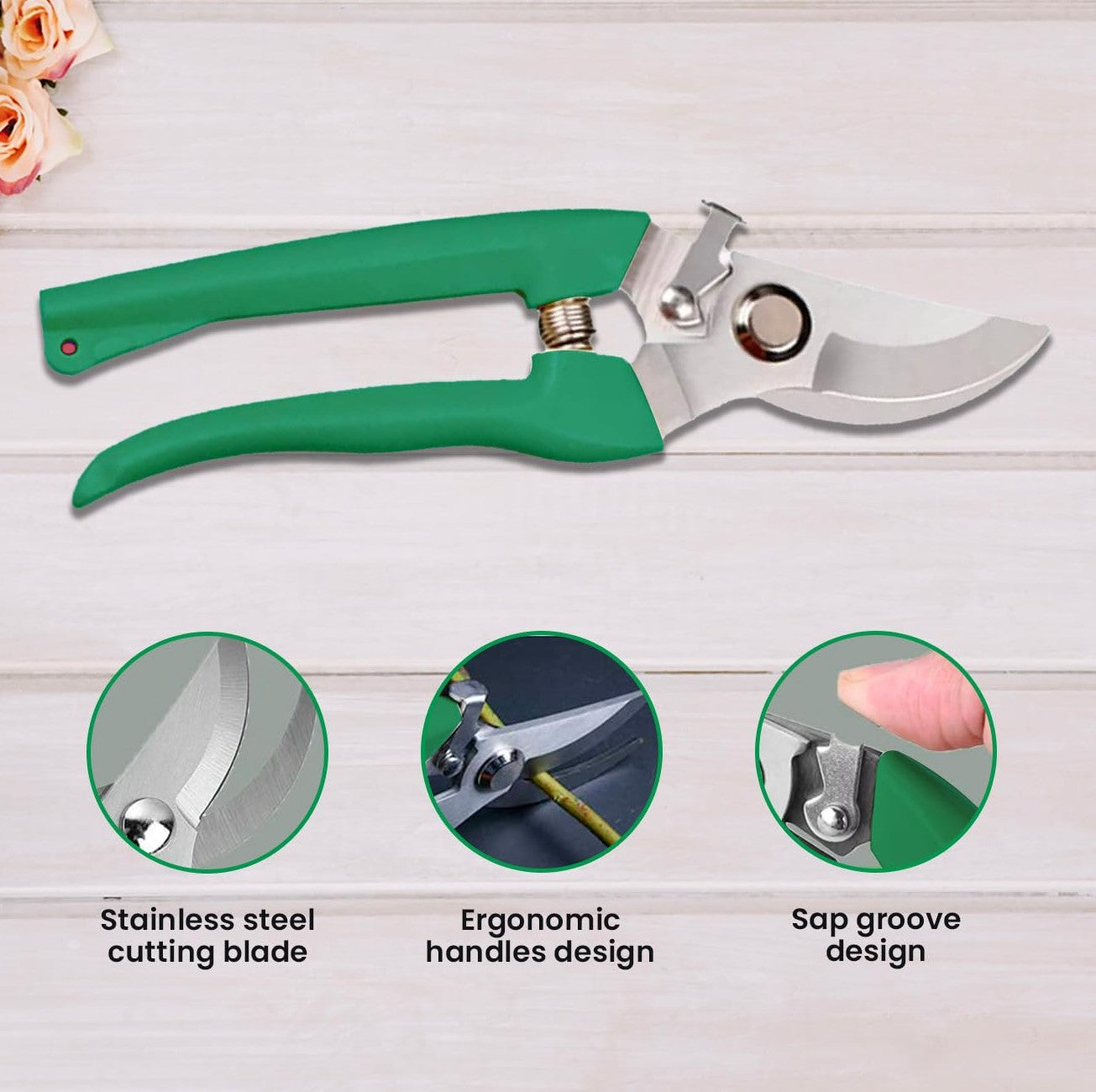 Hand Pruner Cutter - 1 Pc, Heavy Duty Gardening Tools Grass Cutter, Plant Cutter for Home Garden, Wood Branch Trimmer, Garden Tools Grass Cutting Accessories