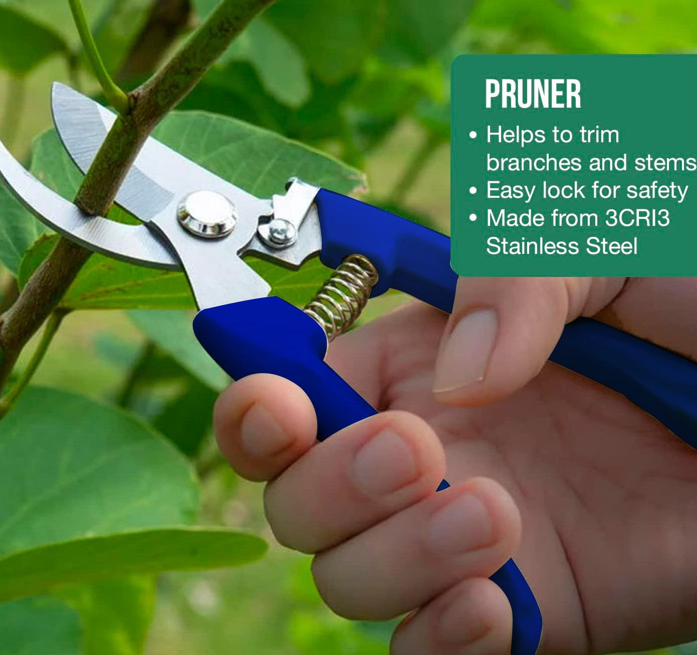 Hand Pruner Cutter - 1 Pc, Heavy Duty Gardening Tools Grass Cutter, Plant Cutter for Home Garden, Wood Branch Trimmer, Garden Tools Grass Cutting Accessories