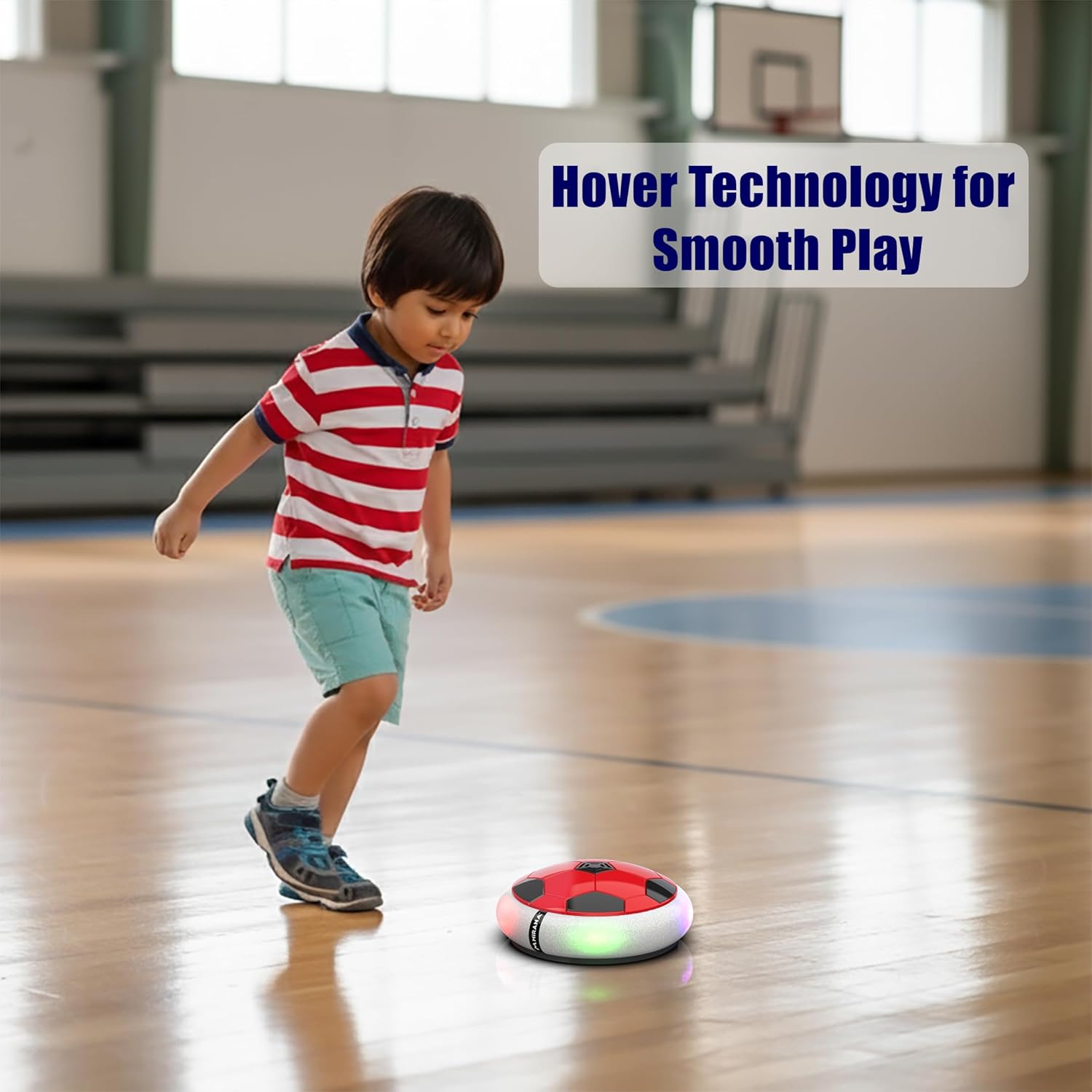 Rechargeable Floating Hover Soccer Ball – LED Glowing Air-Cushion Ball for Indoor & Outdoor Fun
