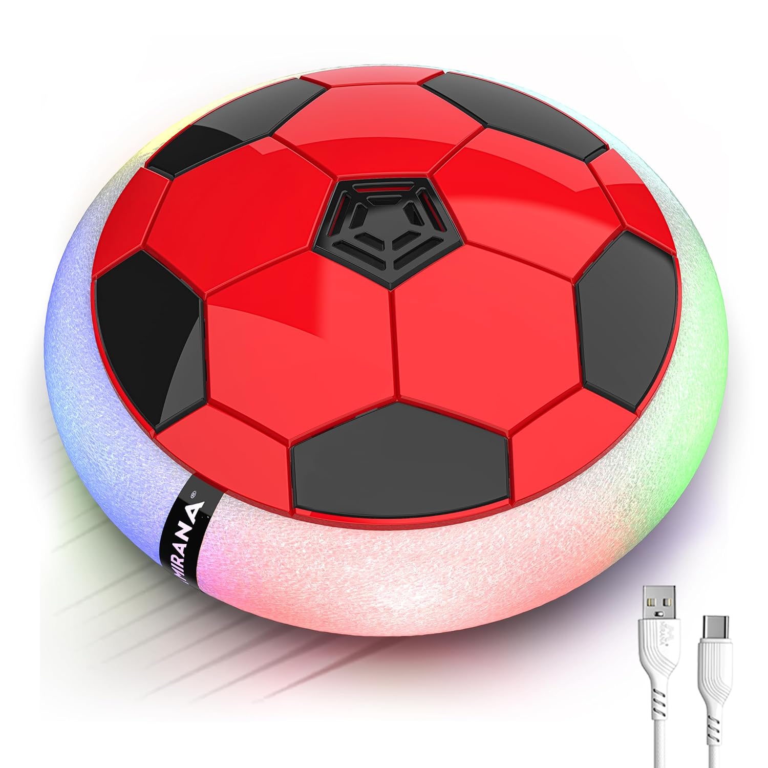 Rechargeable Floating Hover Soccer Ball – LED Glowing Air-Cushion Ball for Indoor & Outdoor Fun