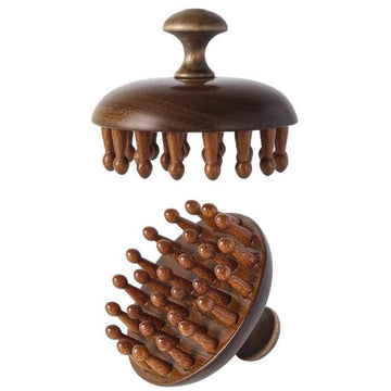2-Piece Natural Wooden Massage Hairbrush Set | Anti-Static Detangling & Scalp Relaxation Brushes